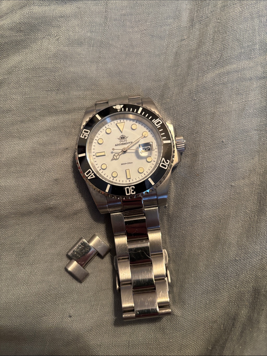 Addiesdive Stainless Steel Submariner Style Quarts Dive Watch